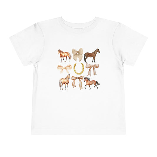 Toddler Horse & Bow Coquette Tee