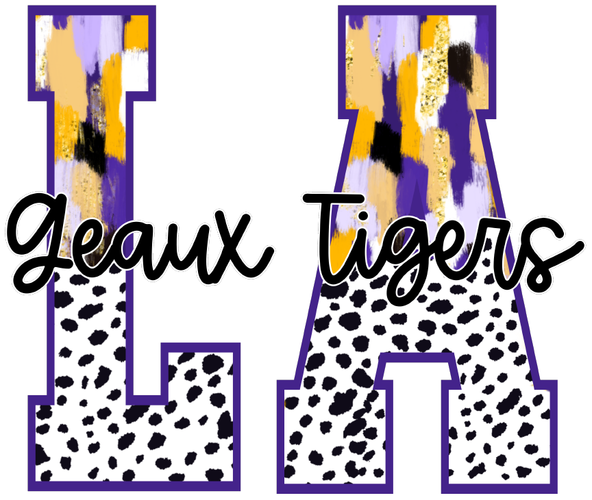 LA Geaux Tigers DTF Transfer