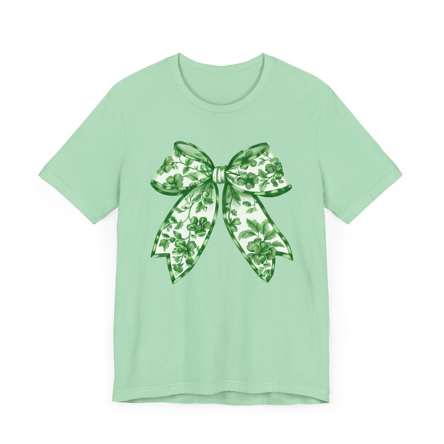 Green Chinoiserie Bow Adult Tee