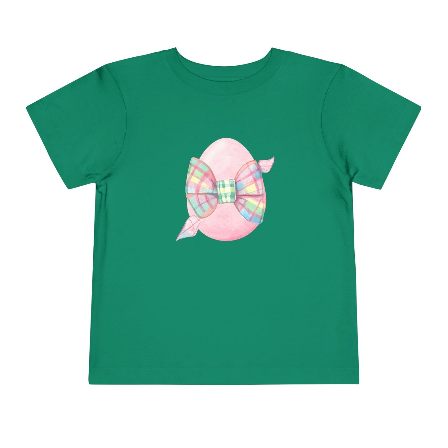 Plaid Bow Easter Egg Toddler Tee