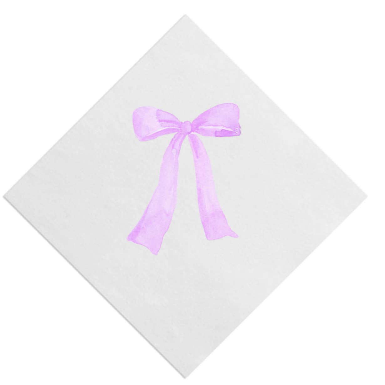 Watercolor Bow Beverage Napkin