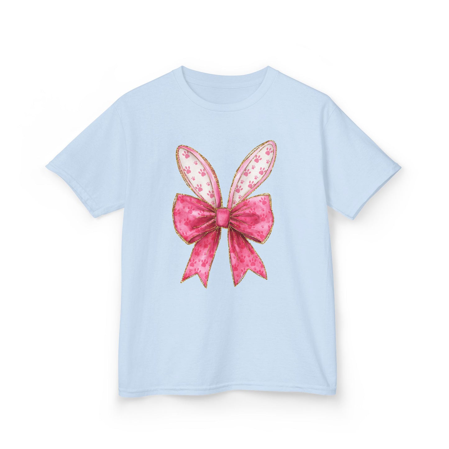 Pink Bow Bunny Ears Youth Tee