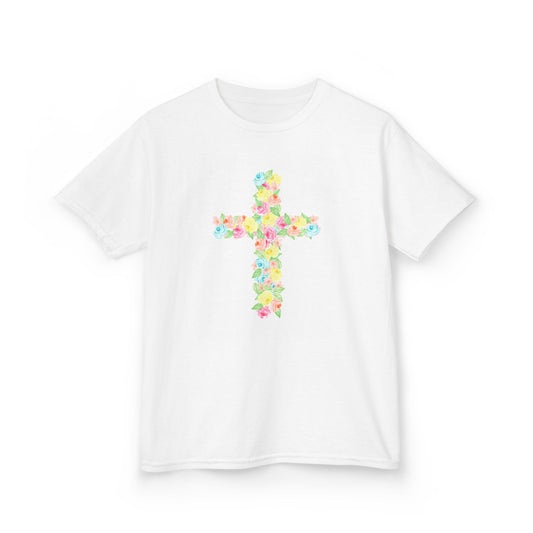 Floral Cross Youth Tee