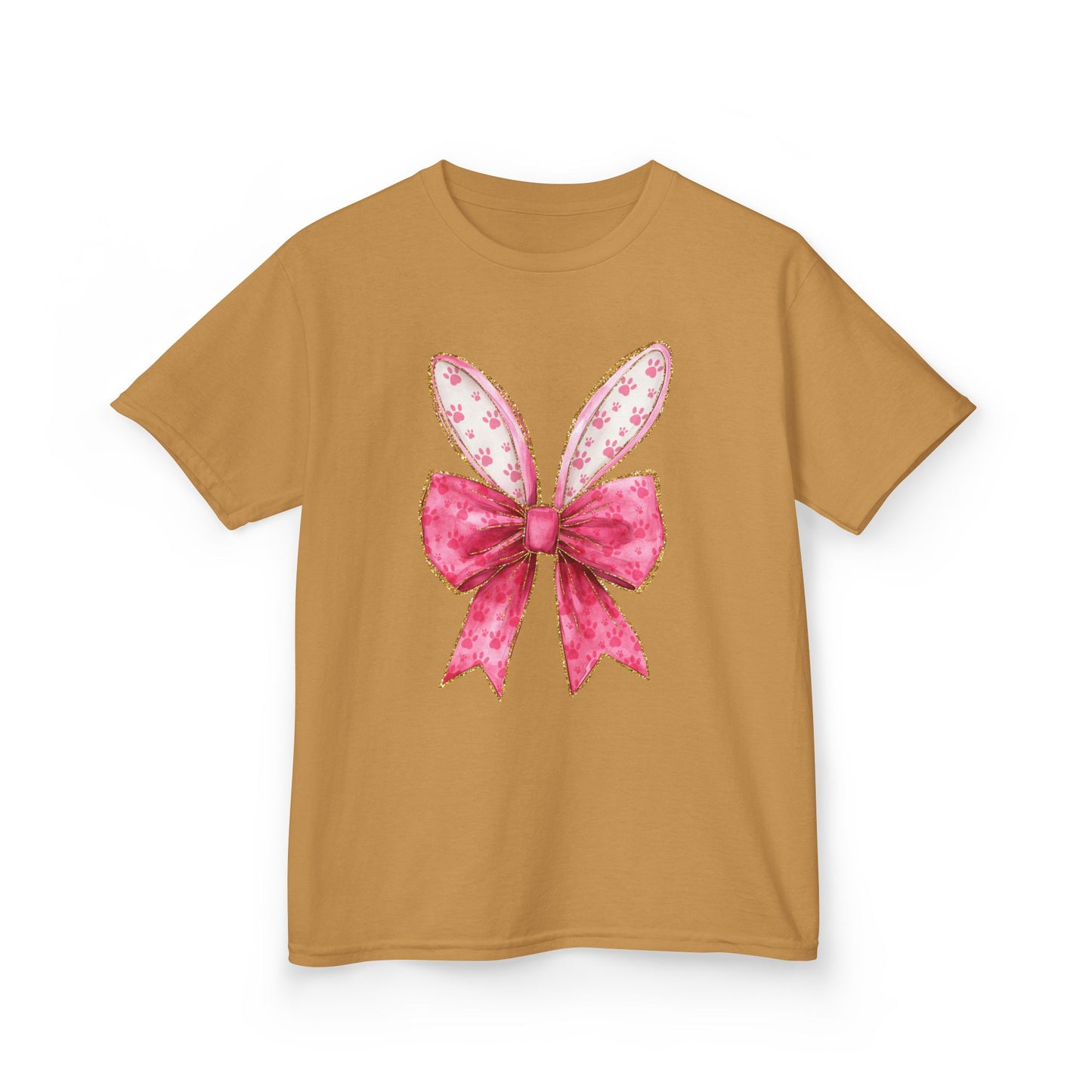 Pink Bow Bunny Ears Youth Tee
