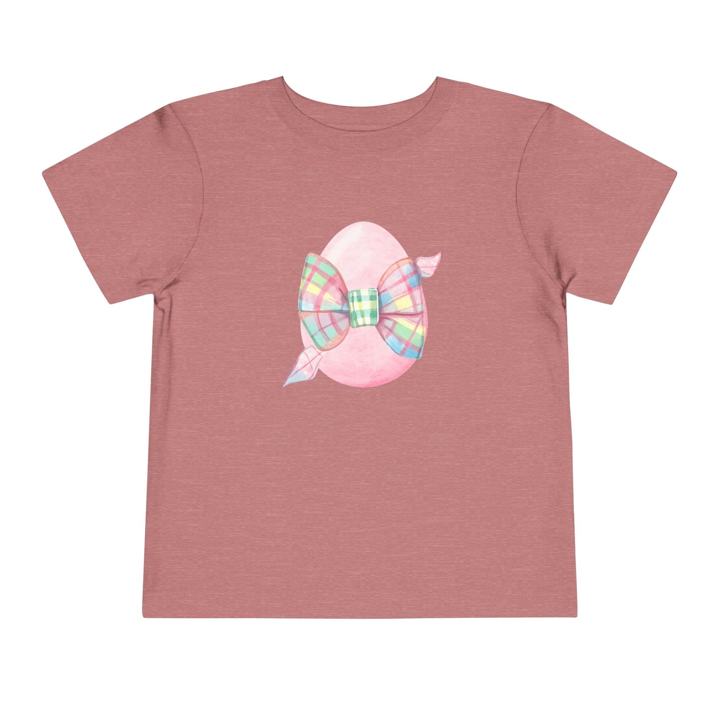 Plaid Bow Easter Egg Toddler Tee