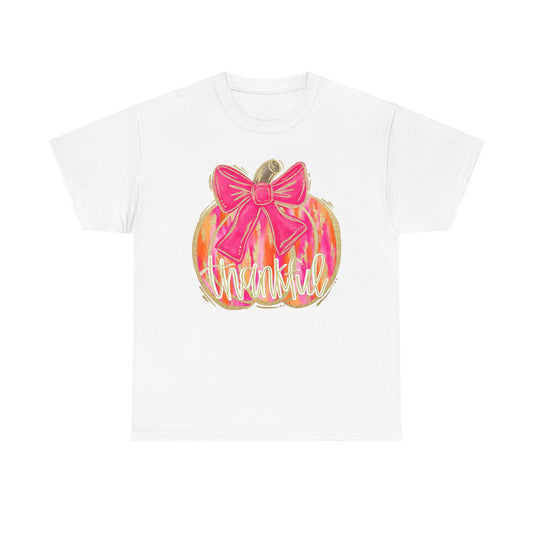 Gold Preppy Thankful Pumpkin DTF Transfer