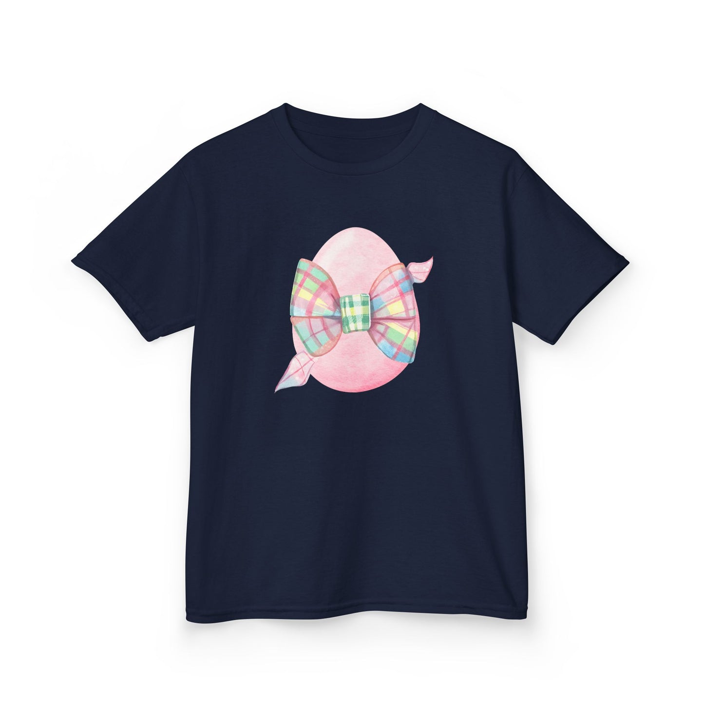 Plaid Bow Easter Egg Youth Tee