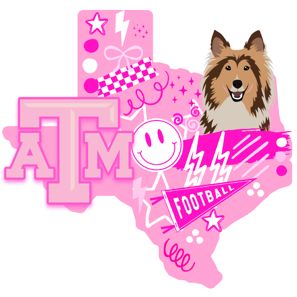 Texas A&M Pink DTF Transfer