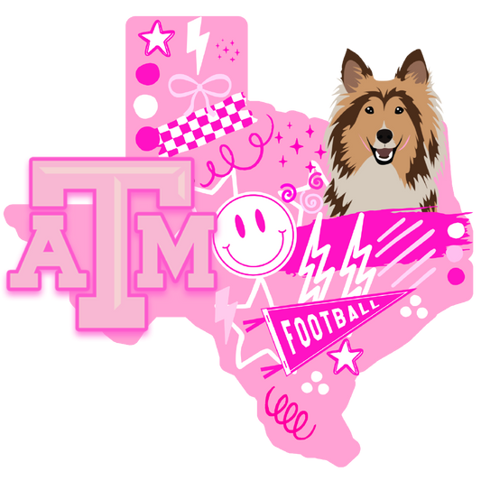 Texas A&M Pink DTF Transfer