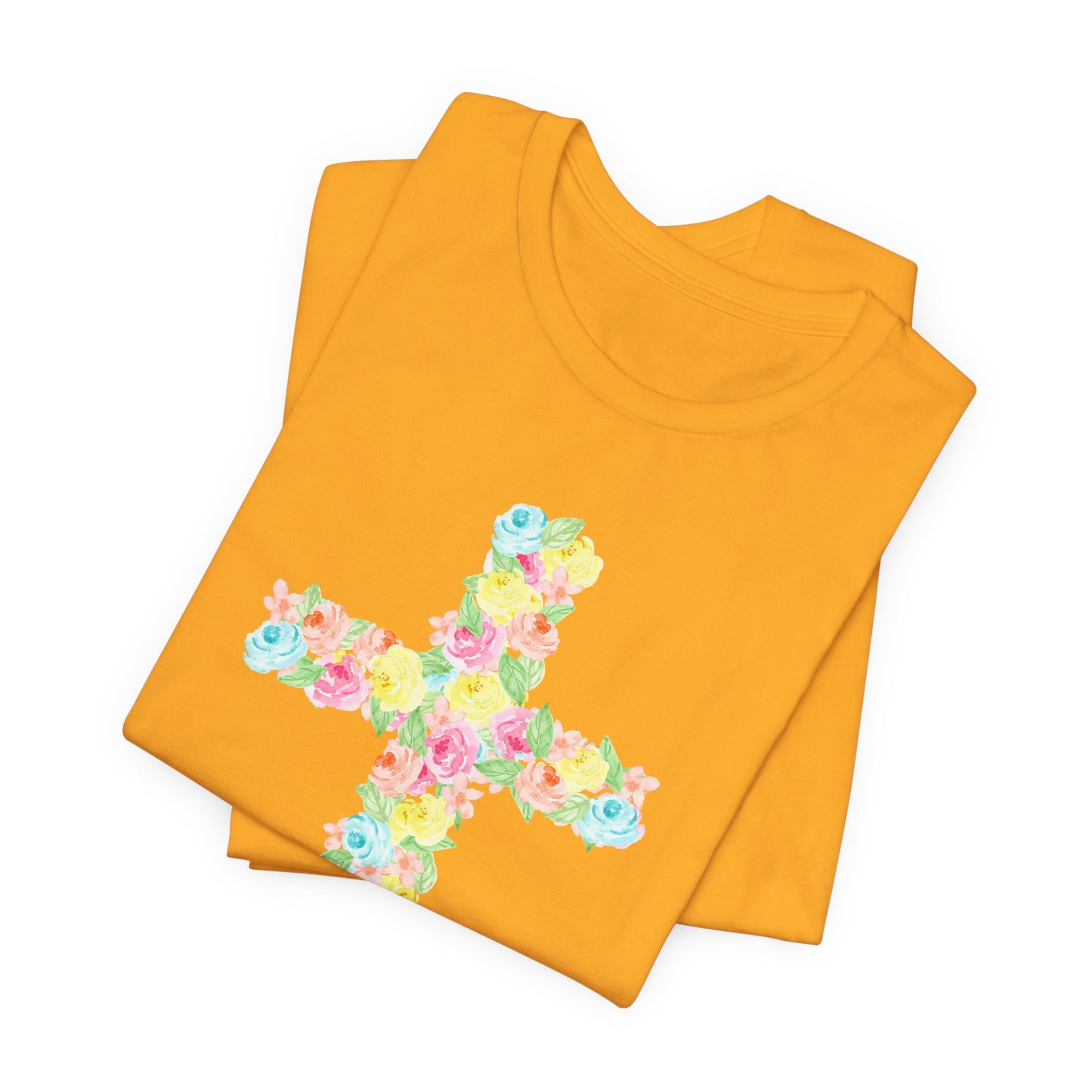 Floral Cross Adult Tee