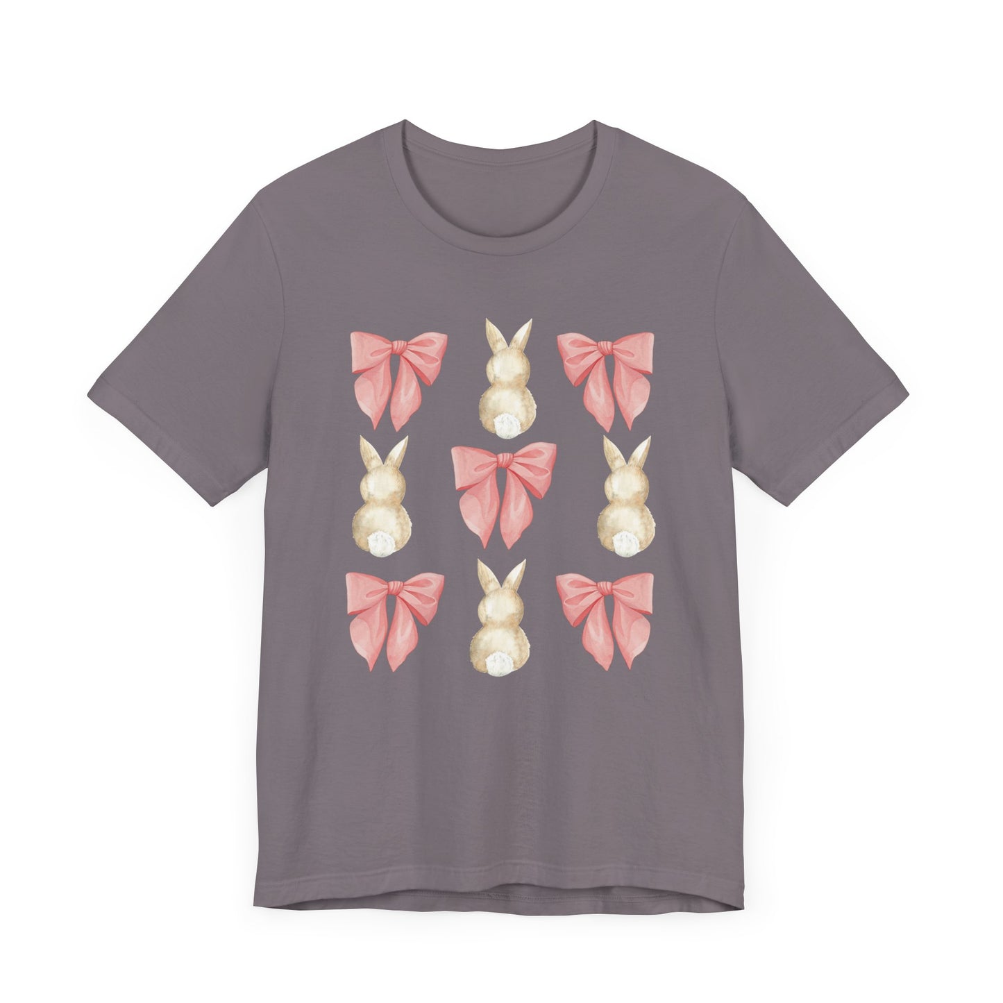 Bunnies & Pink Bow Coquette Adult Tee
