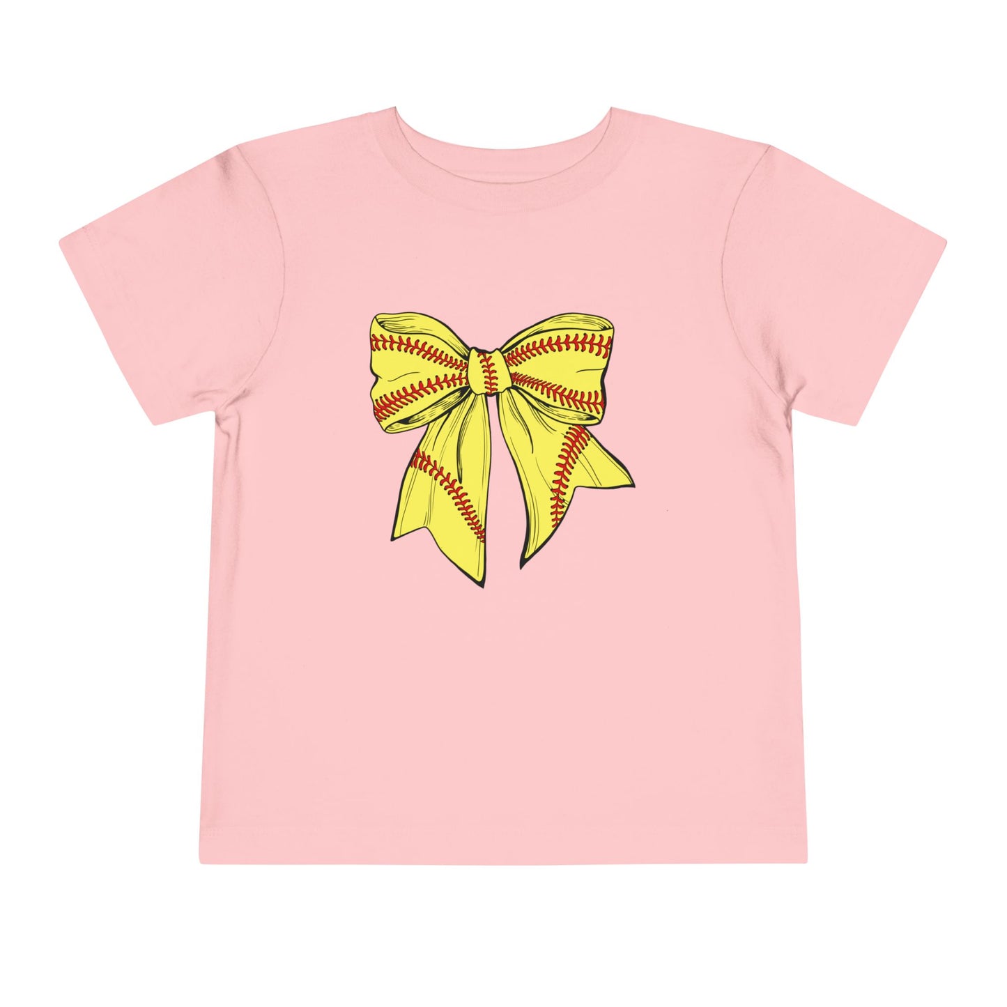 Softball Bow Toddler Tee