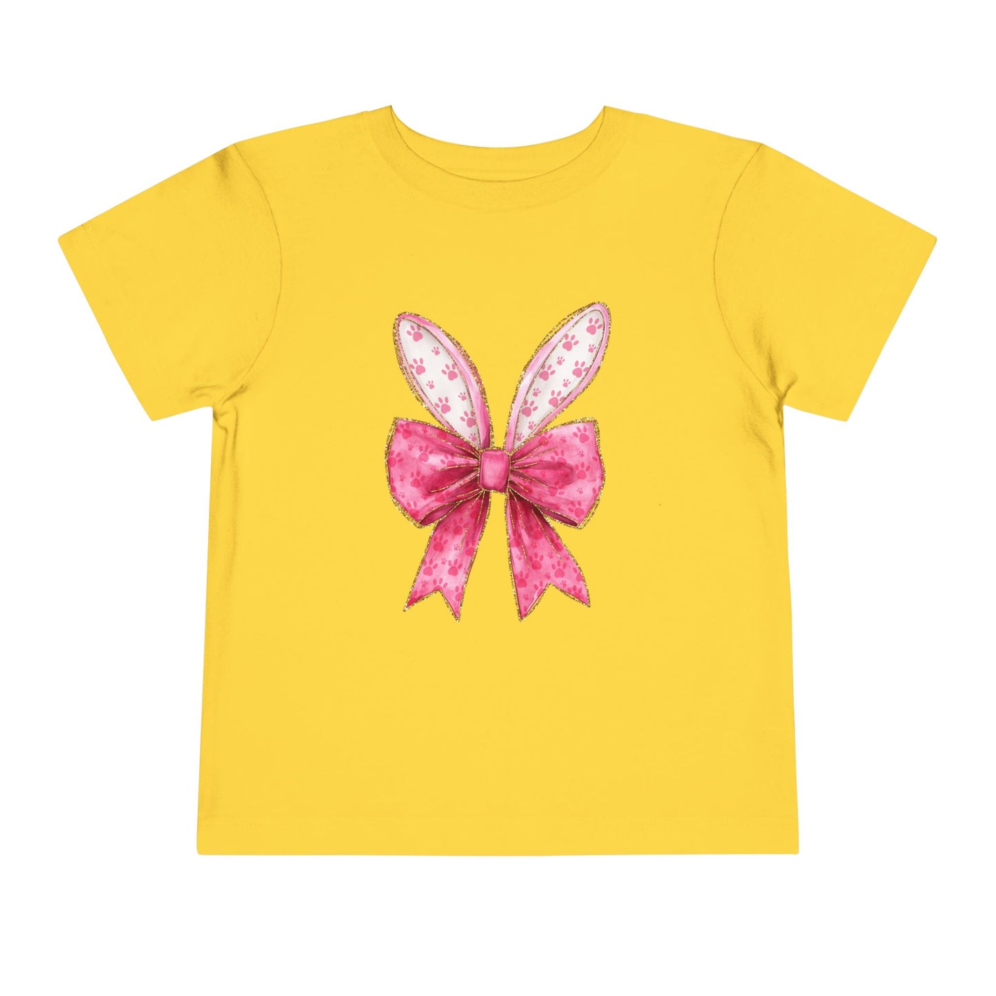 Pink Bow Bunny Ears Toddler Tee