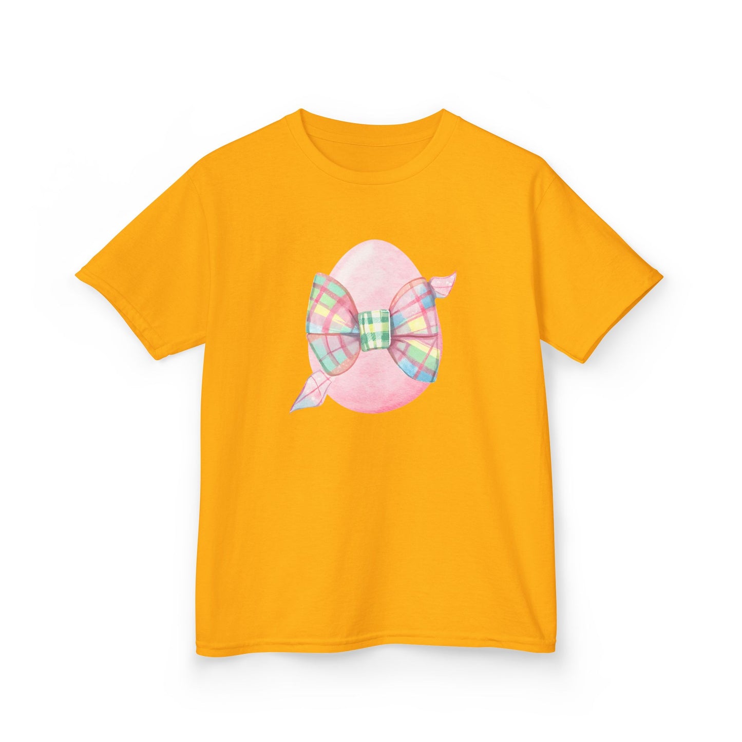 Plaid Bow Easter Egg Youth Tee