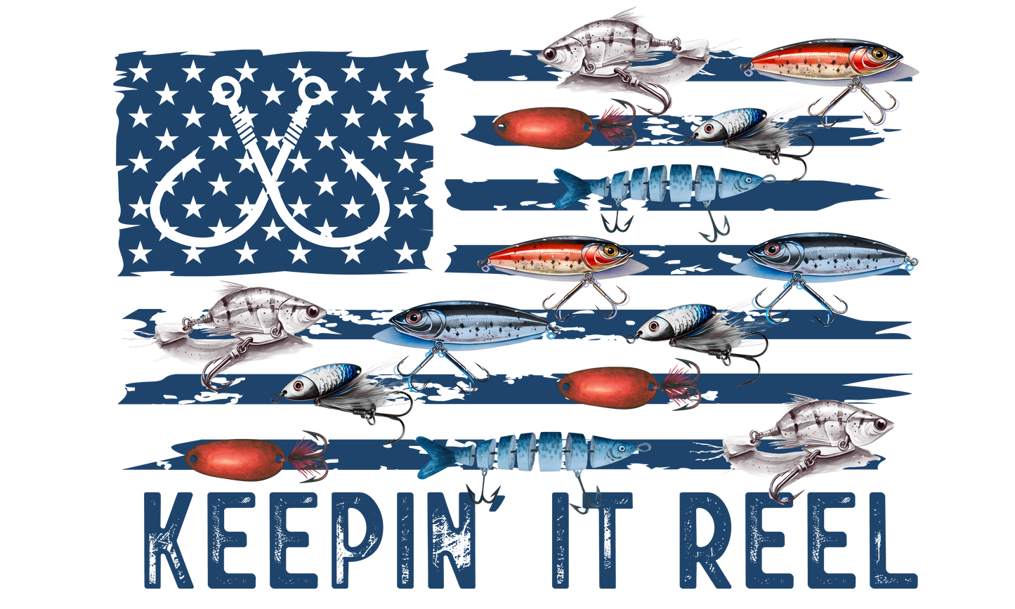 Keepin it Reel Flag DTF Transfer