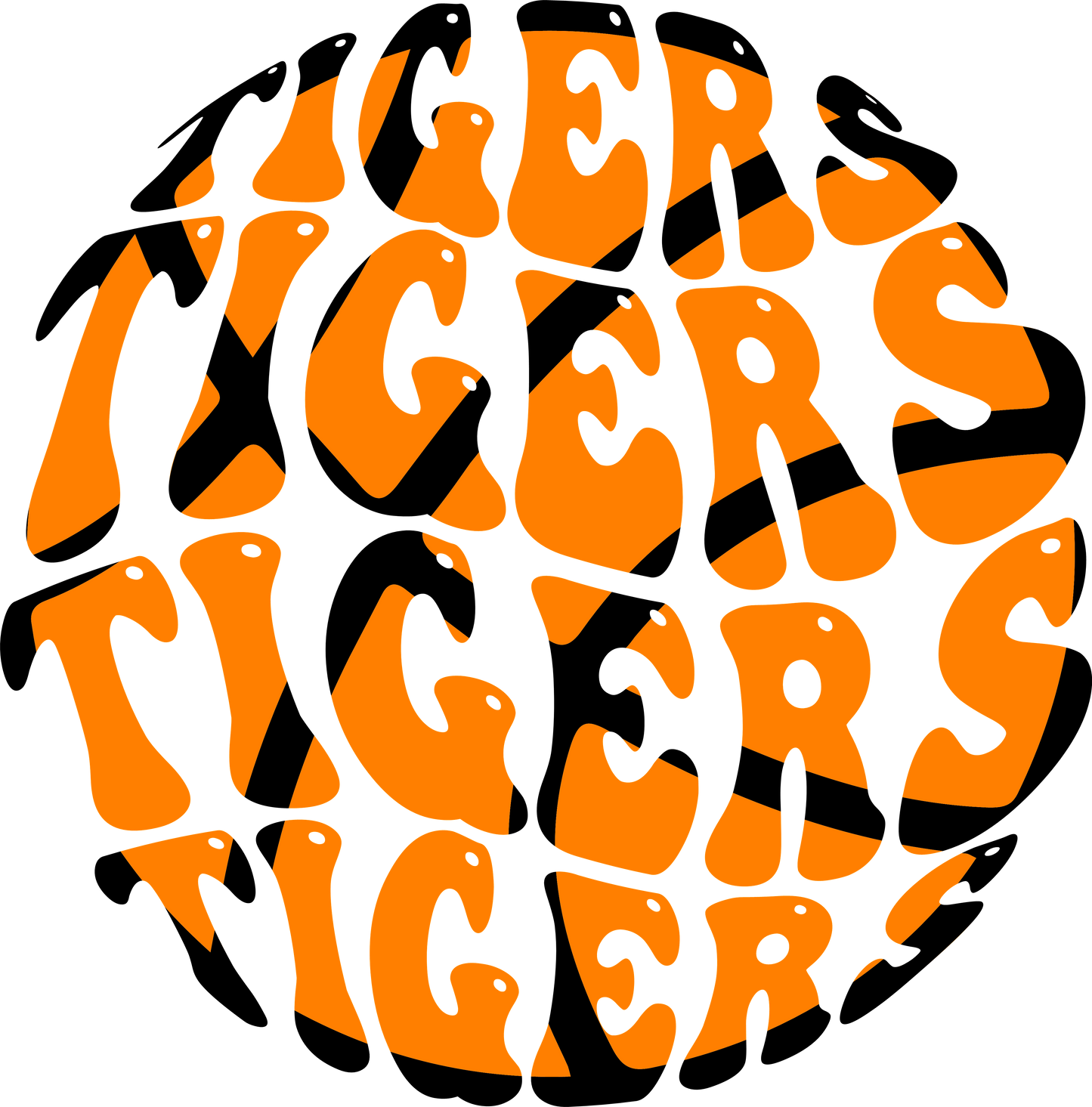 Tigers Basketball Sketch DTF Transfer