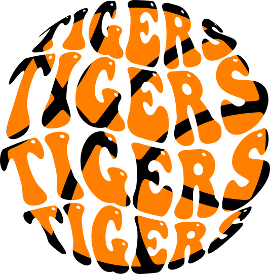 Tigers Basketball Sketch DTF Transfer
