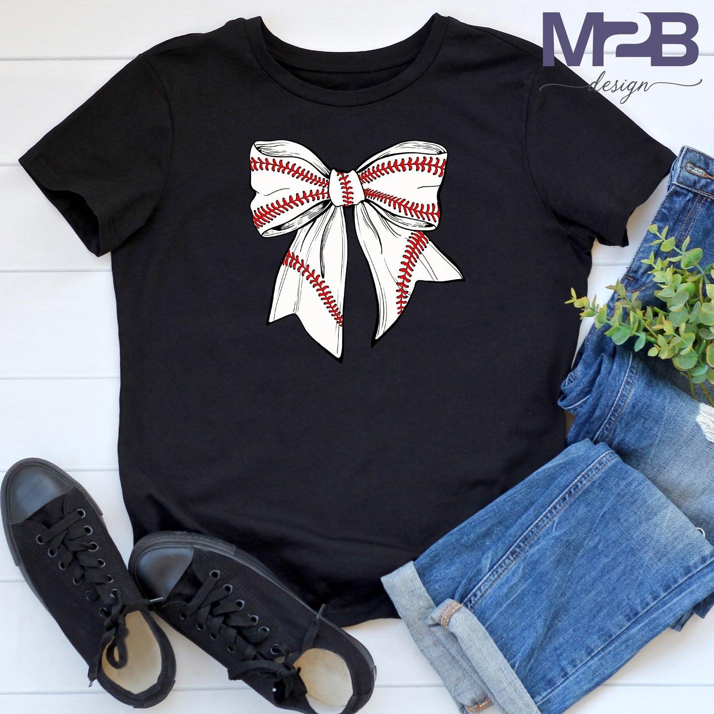 Baseball Bow Coquette DTF Transfer