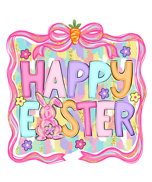 Bright Happy Easter Doodle DTF Transfer