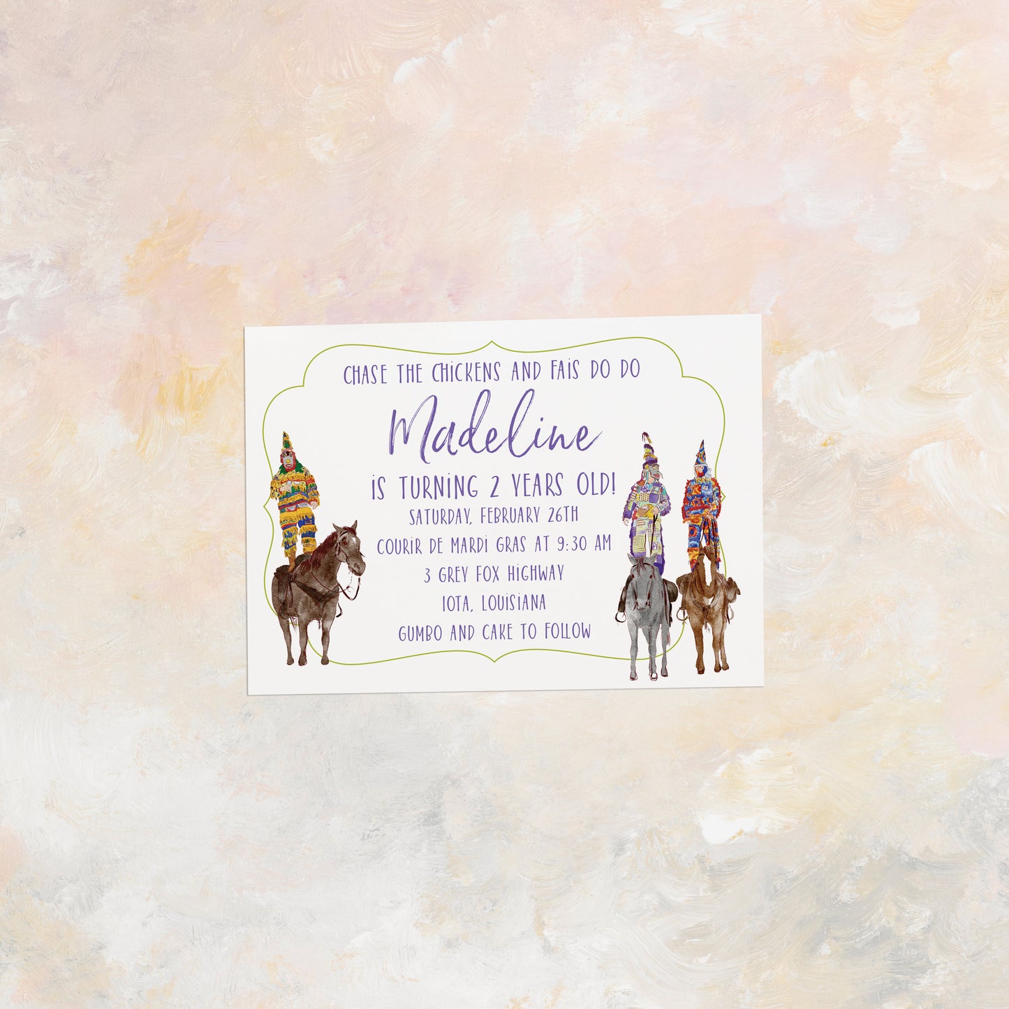 Courir de Mardi Gras Invitation