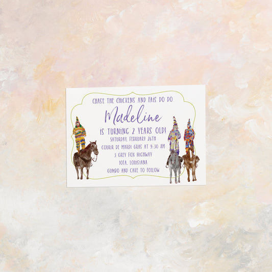 Courir de Mardi Gras Invitation