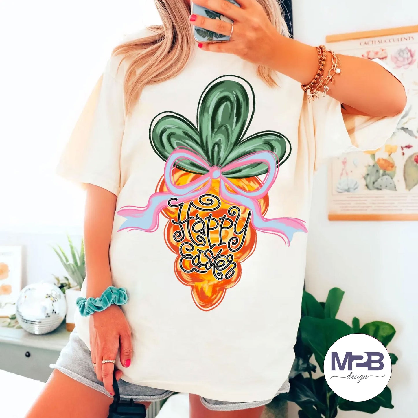 Bright Brushstroke Carrot DTF Transfer