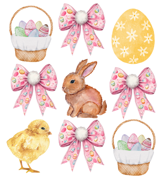 Easter Collage DTF Transfer