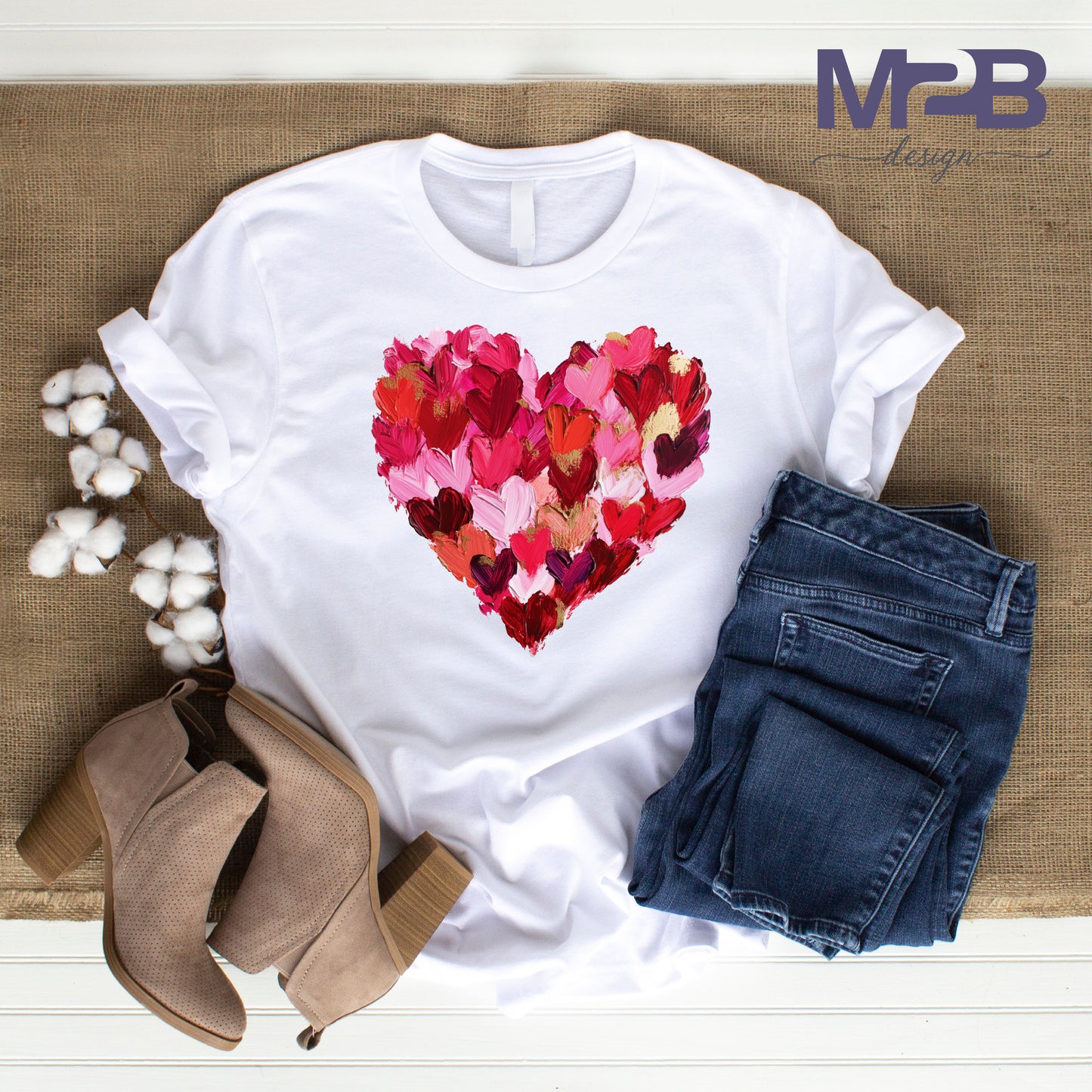 Brushstroke Heart of Hearts DTF Transfer