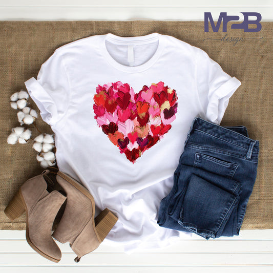Brushstroke Heart of Hearts DTF Transfer