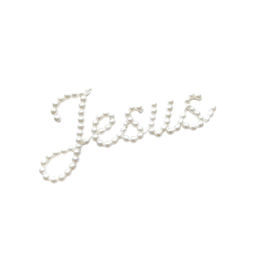 Jesus Faux Pearls DTF Transfer