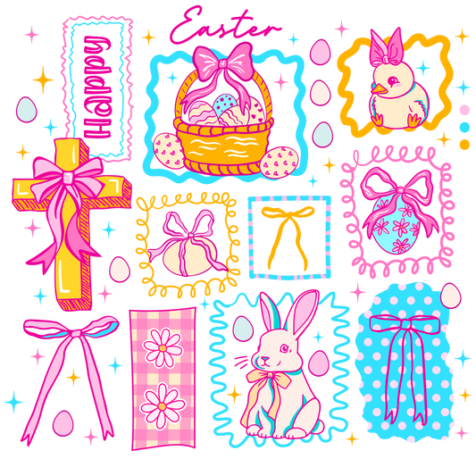 Neon Easter Coquette DTF Transfer