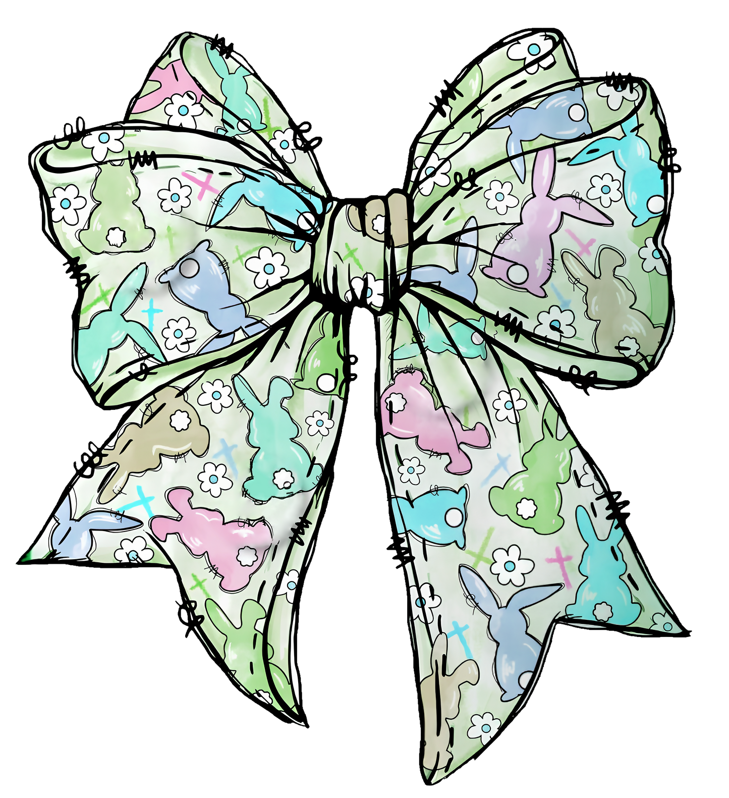 Peep Coquette Bow DTF Transfer