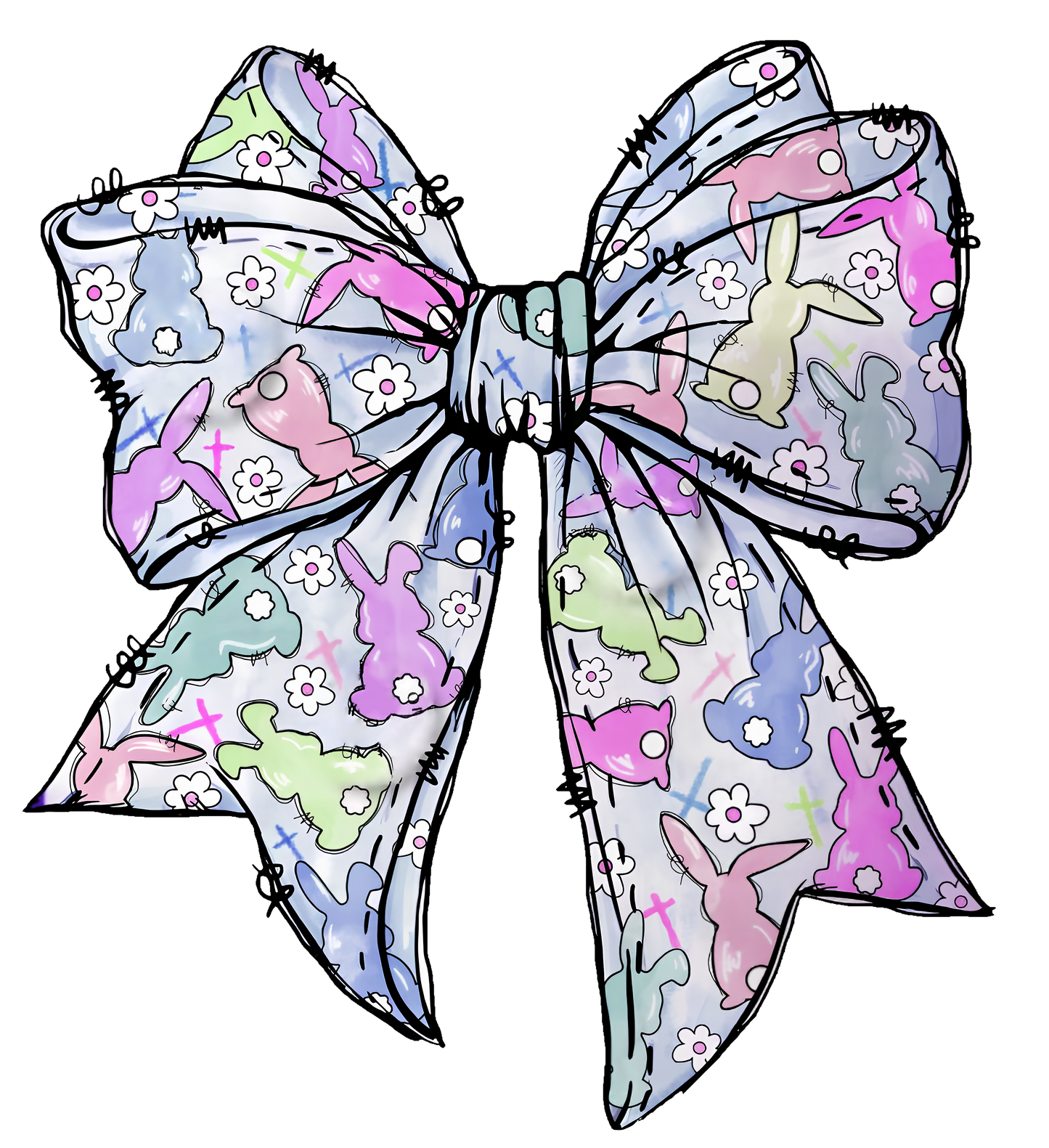 Peep Coquette Bow DTF Transfer