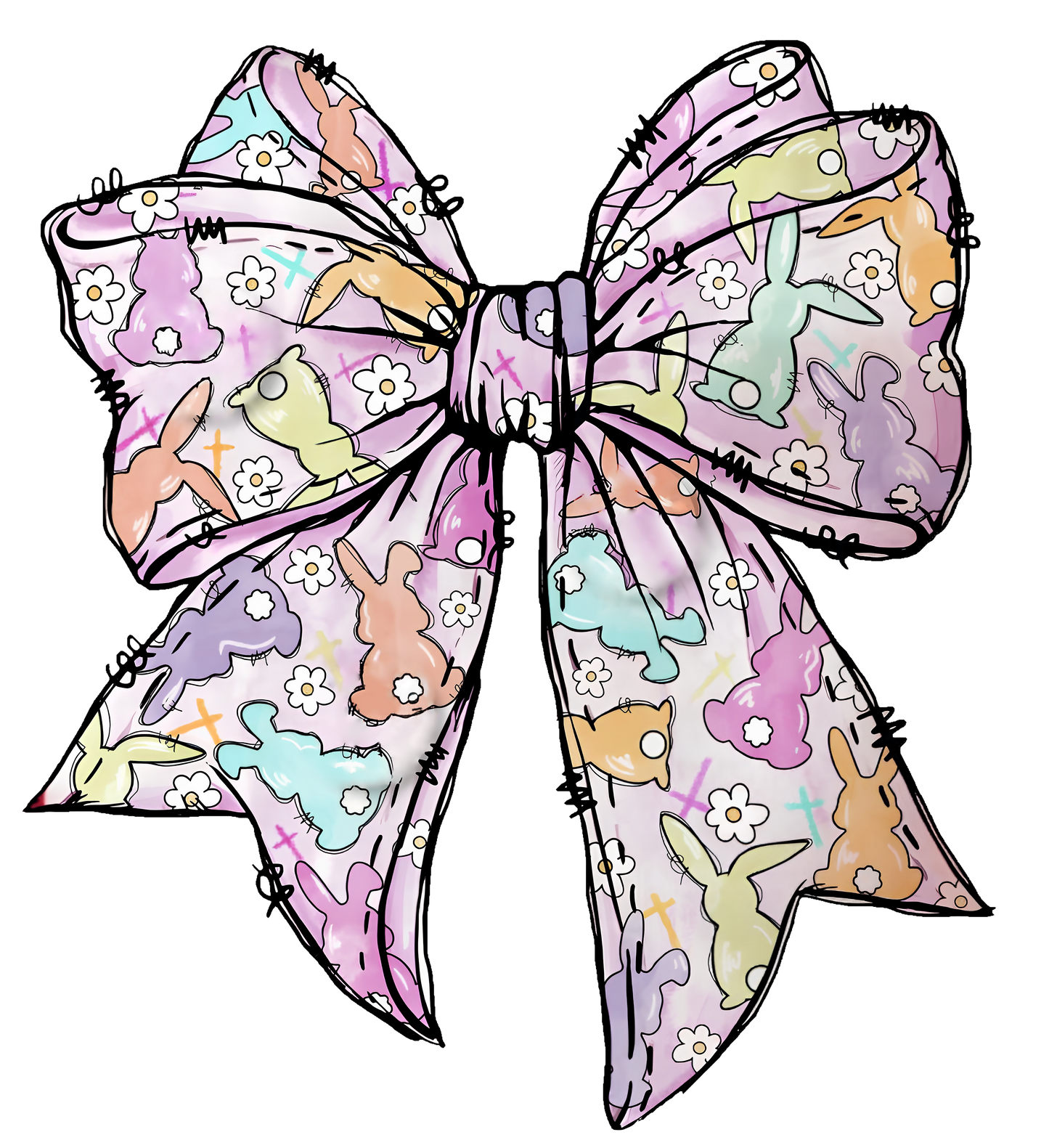 Peep Coquette Bow DTF Transfer