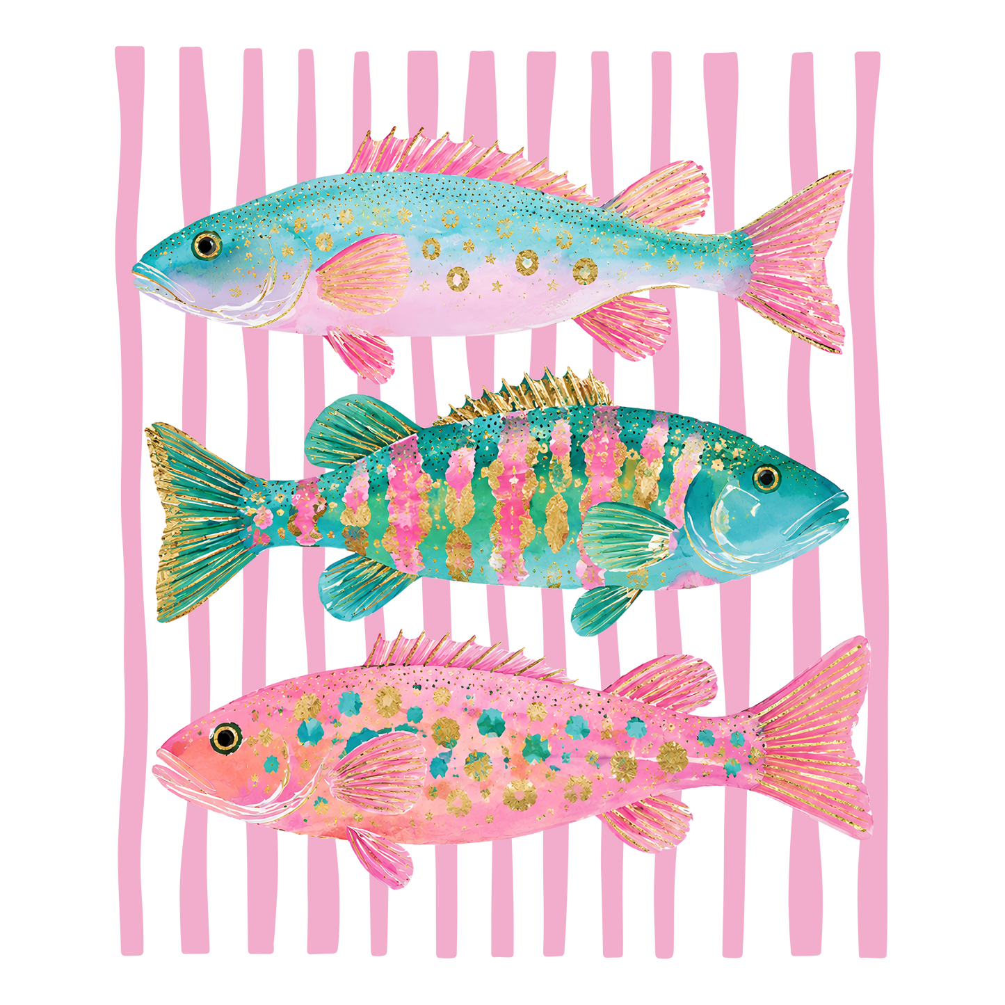 Preppy Fish DTF Transfer
