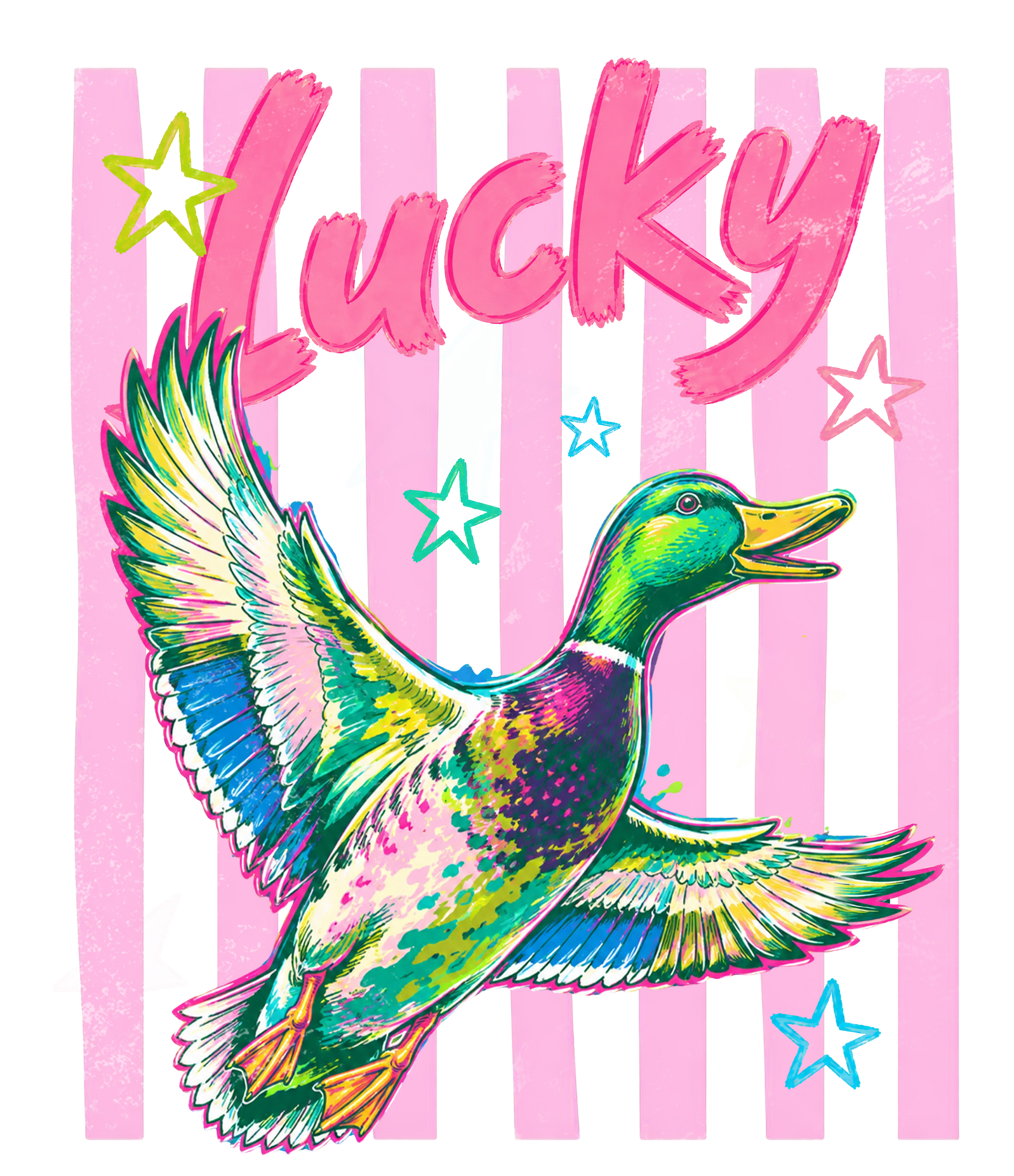 Preppy Lucky Duck DTF Transfer