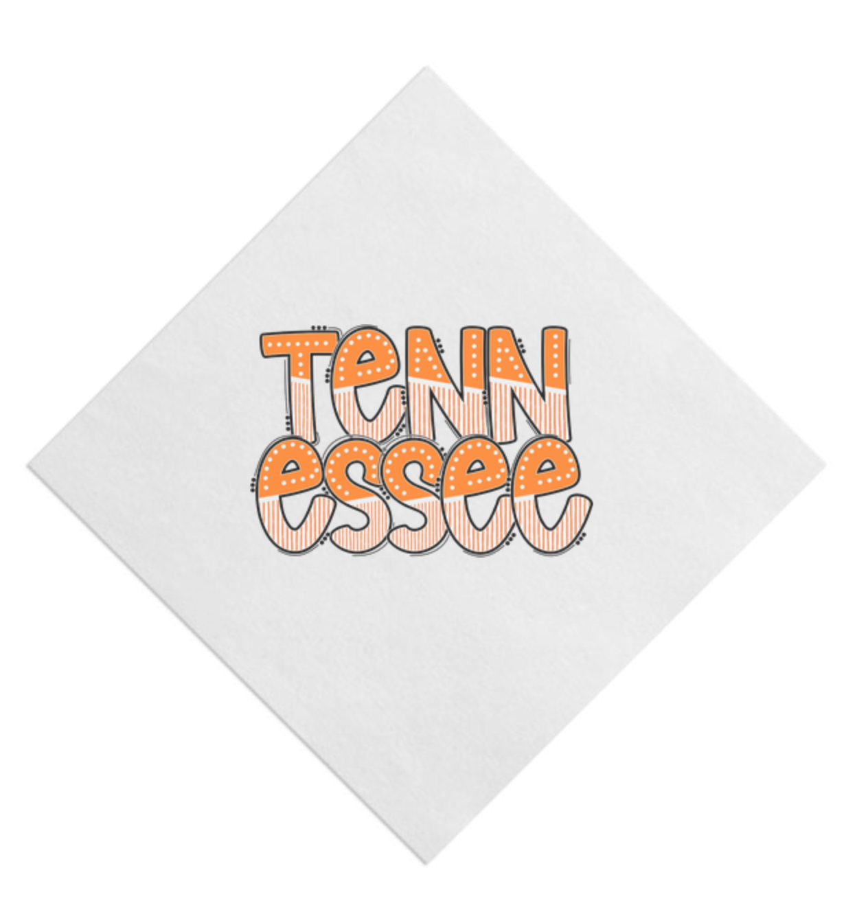 State Gameday Doodle Beverage Napkin