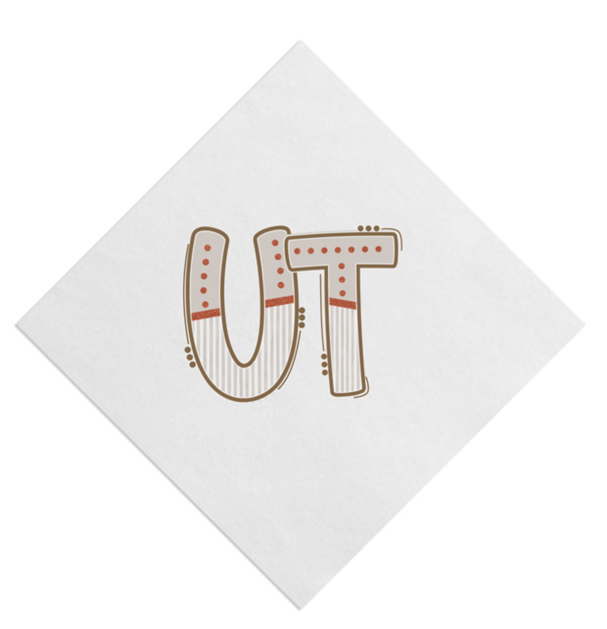 State Gameday Doodle Beverage Napkin