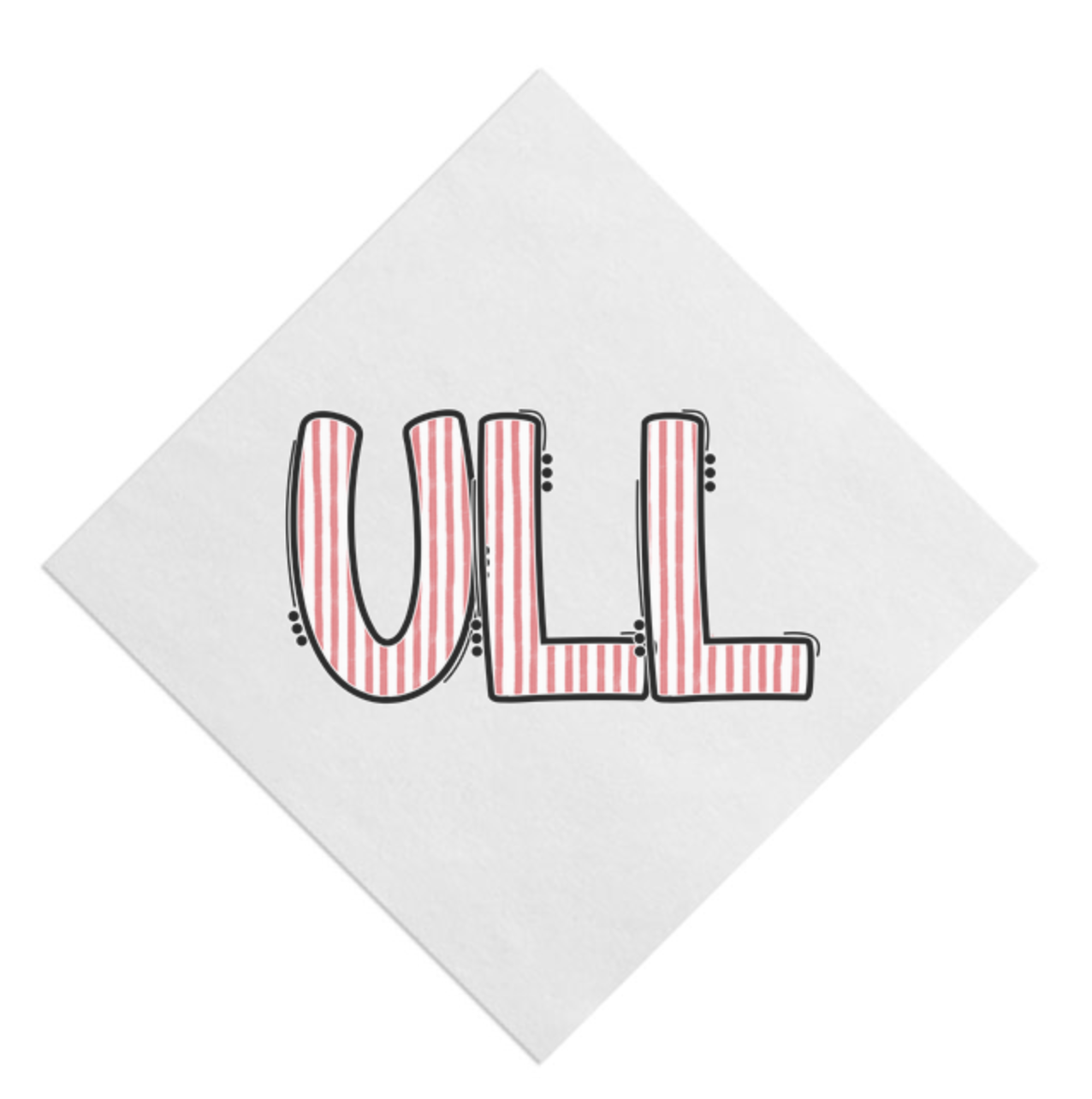 State Gameday Doodle Beverage Napkin