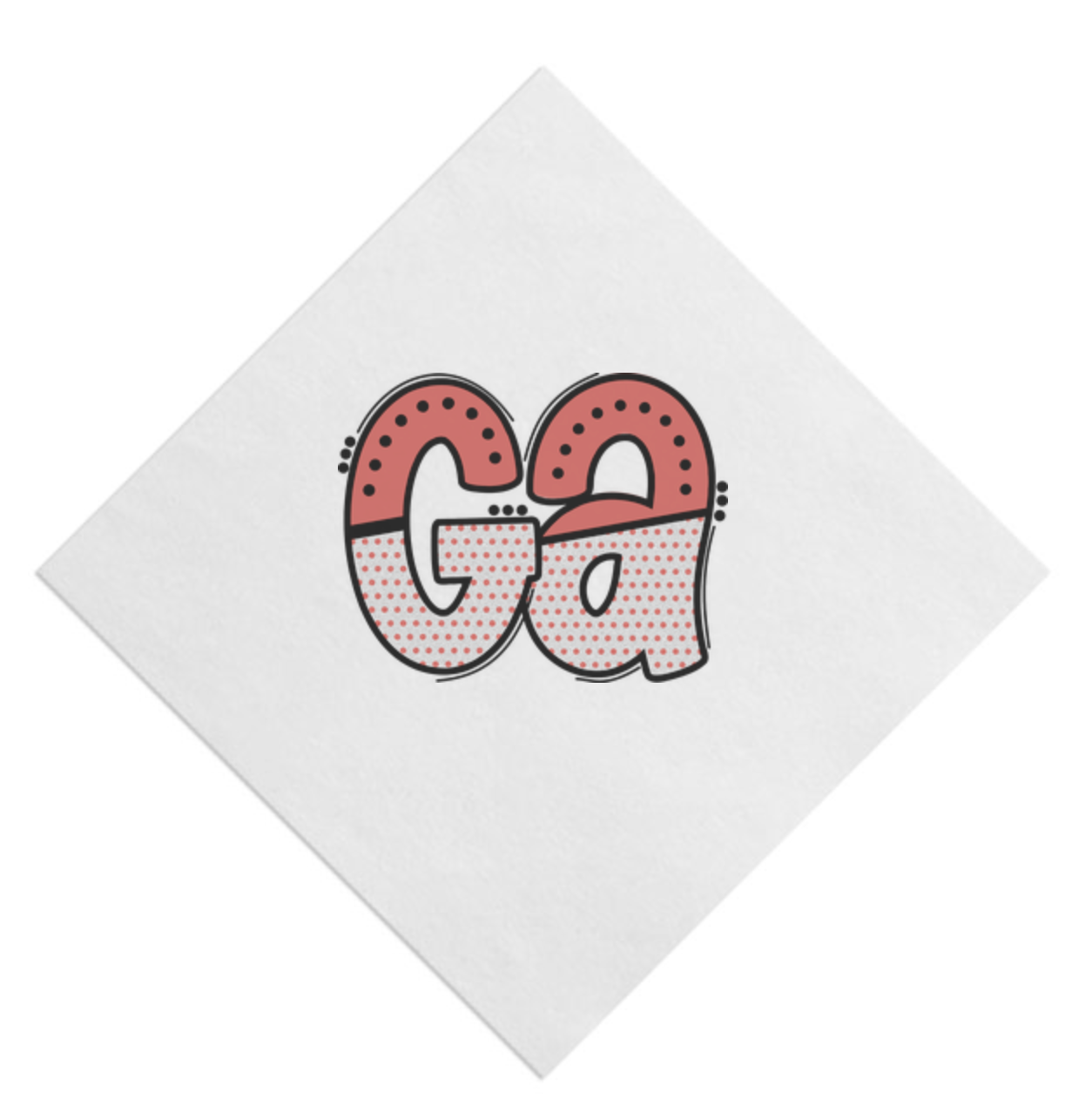 State Gameday Doodle Beverage Napkin