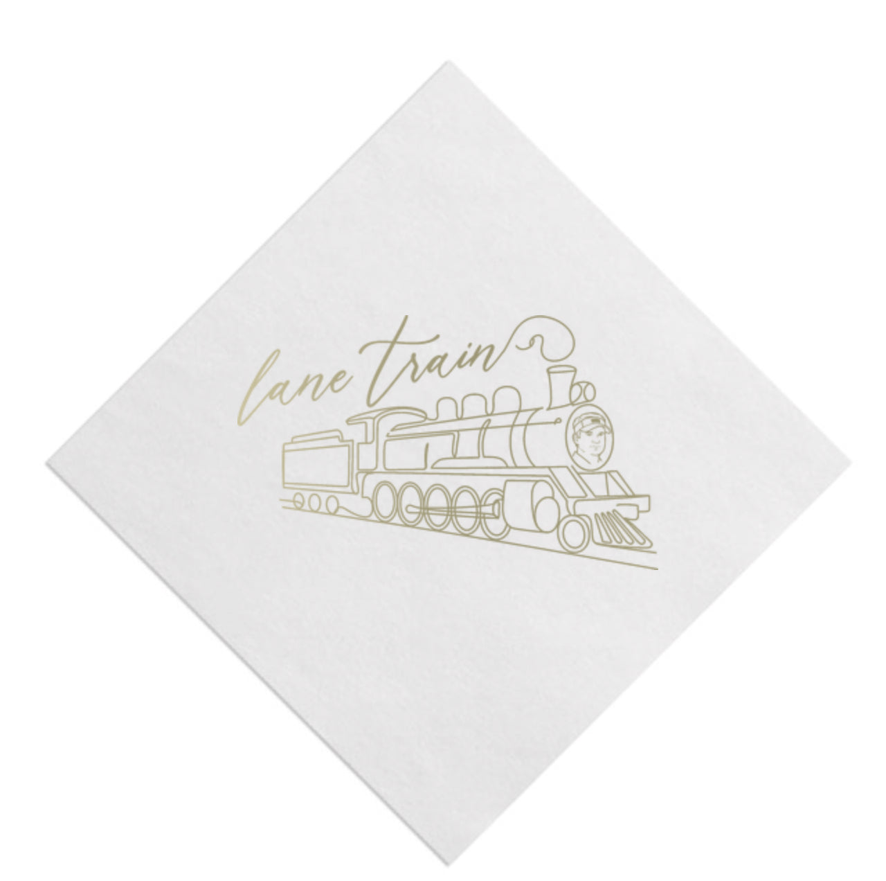 Lane Train Beverage Napkin