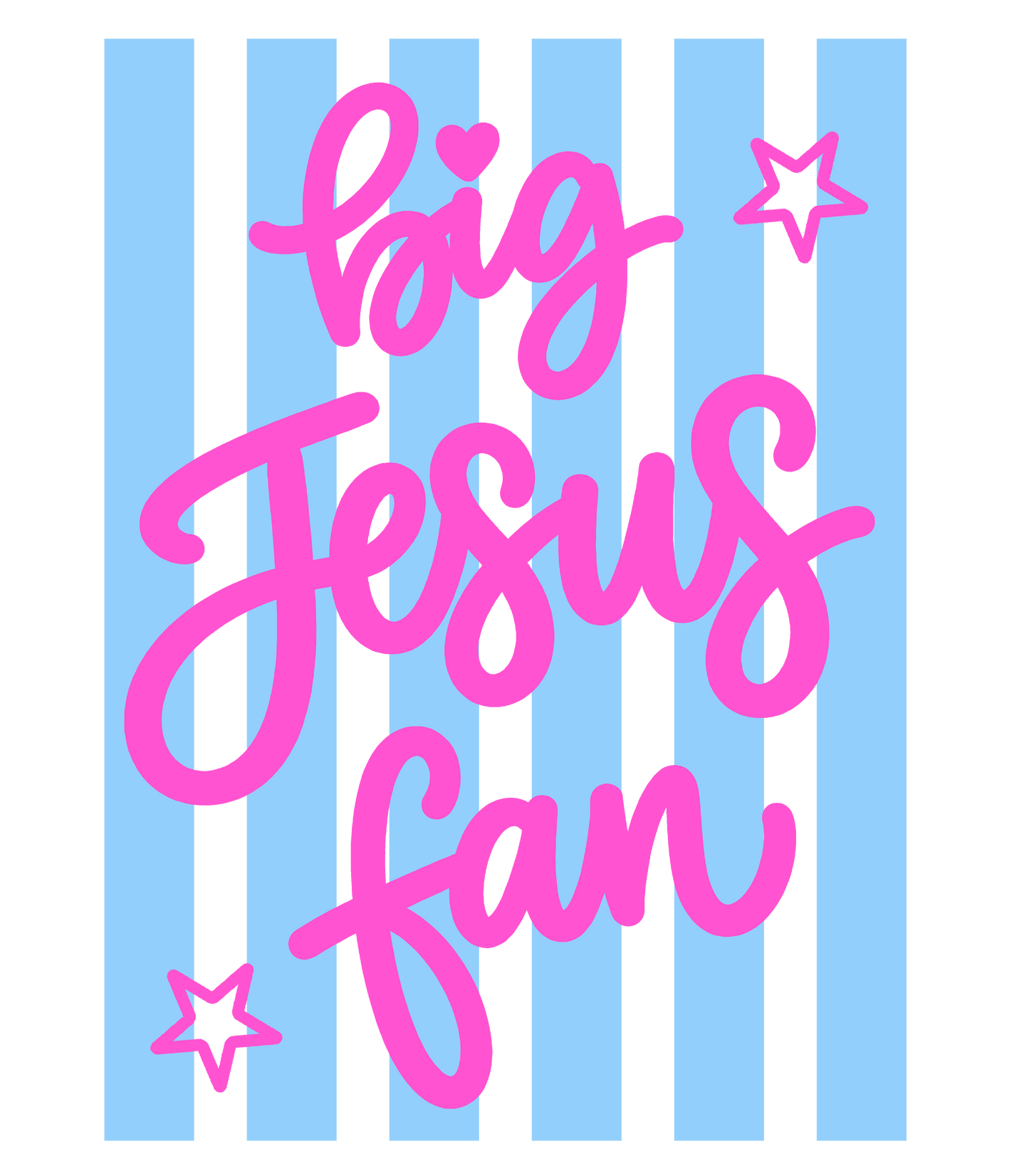 Simple Big Jesus Fan DTF Transfer