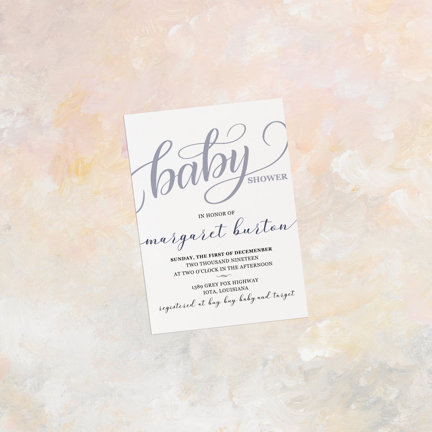 Simple Baby Shower Invitation