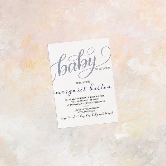 Simple Baby Shower Invitation