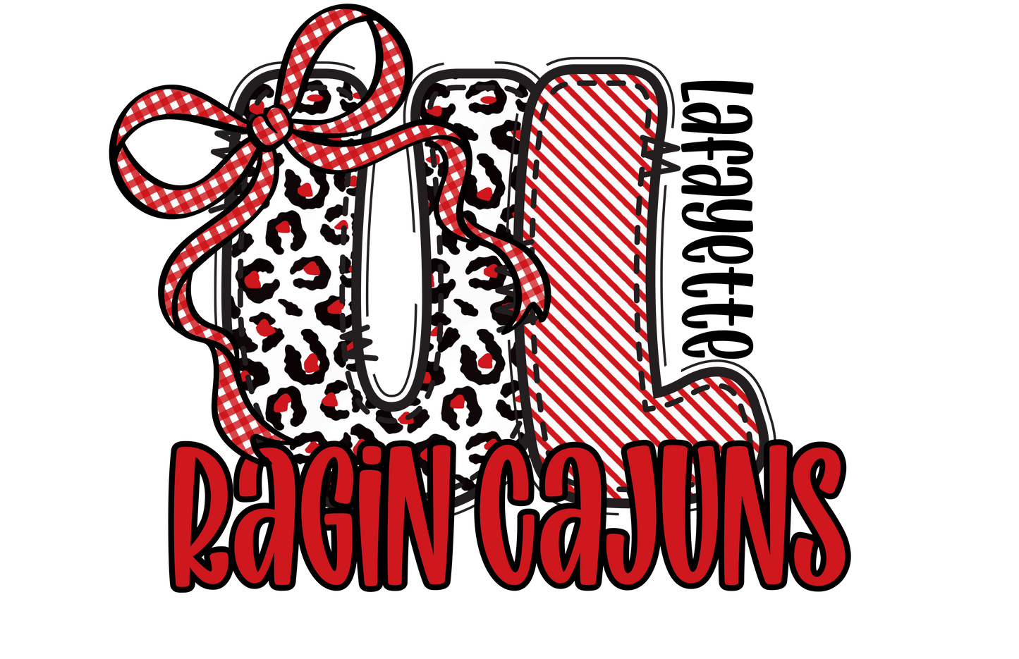 UL Ragin Cajuns DTF Transfer