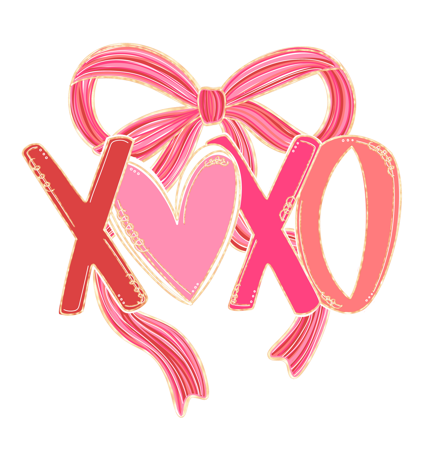 XOXO Bow DTF Transfer