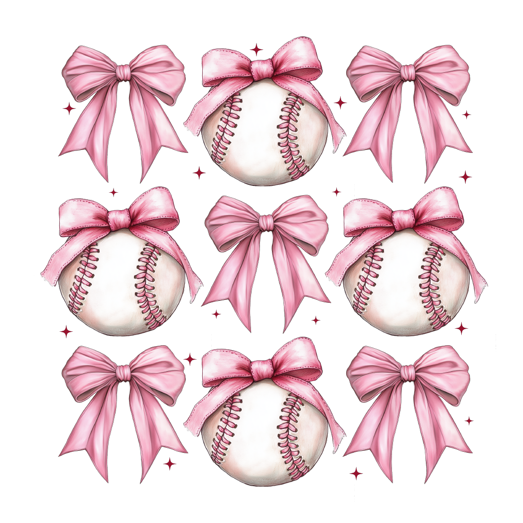Pink Baseball Coquette DTF