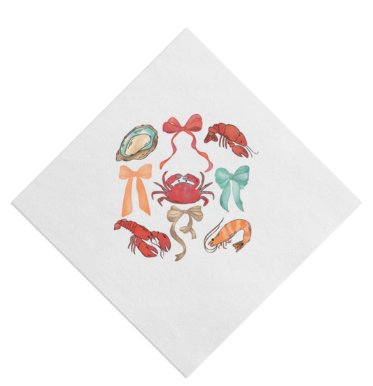 Seafood Coquette Beverage Napkin