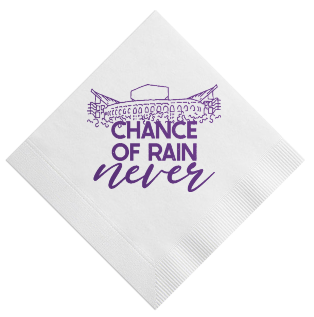 Chance of Rain..Never Beverage Napkin