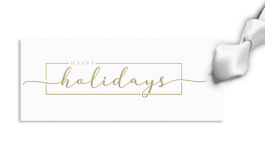 Happy Holidays Geo Gift Tags